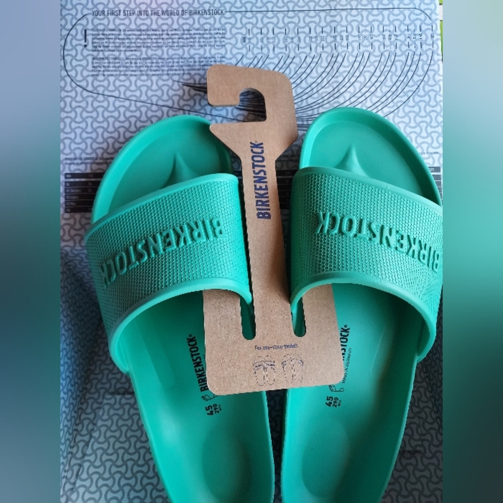 Birkenstock Turquoise Slide Sandals